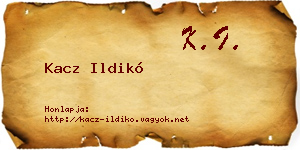 Kacz Ildikó névjegykártya